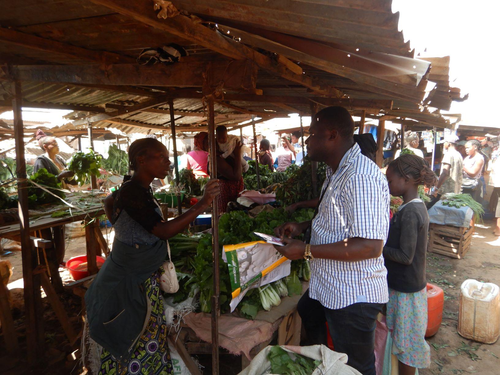 Enquête sur le marché de Lubumbashi (Photo: G. Collinet)