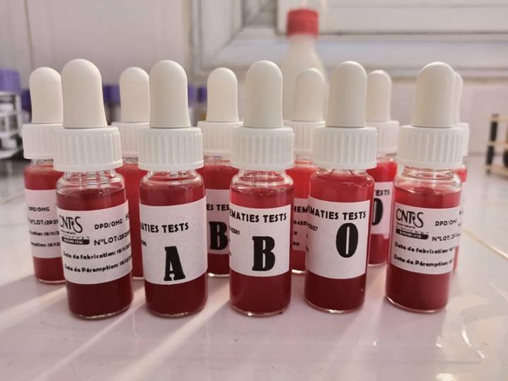 mise en place d’une unité de production de panels d’hématies-tests